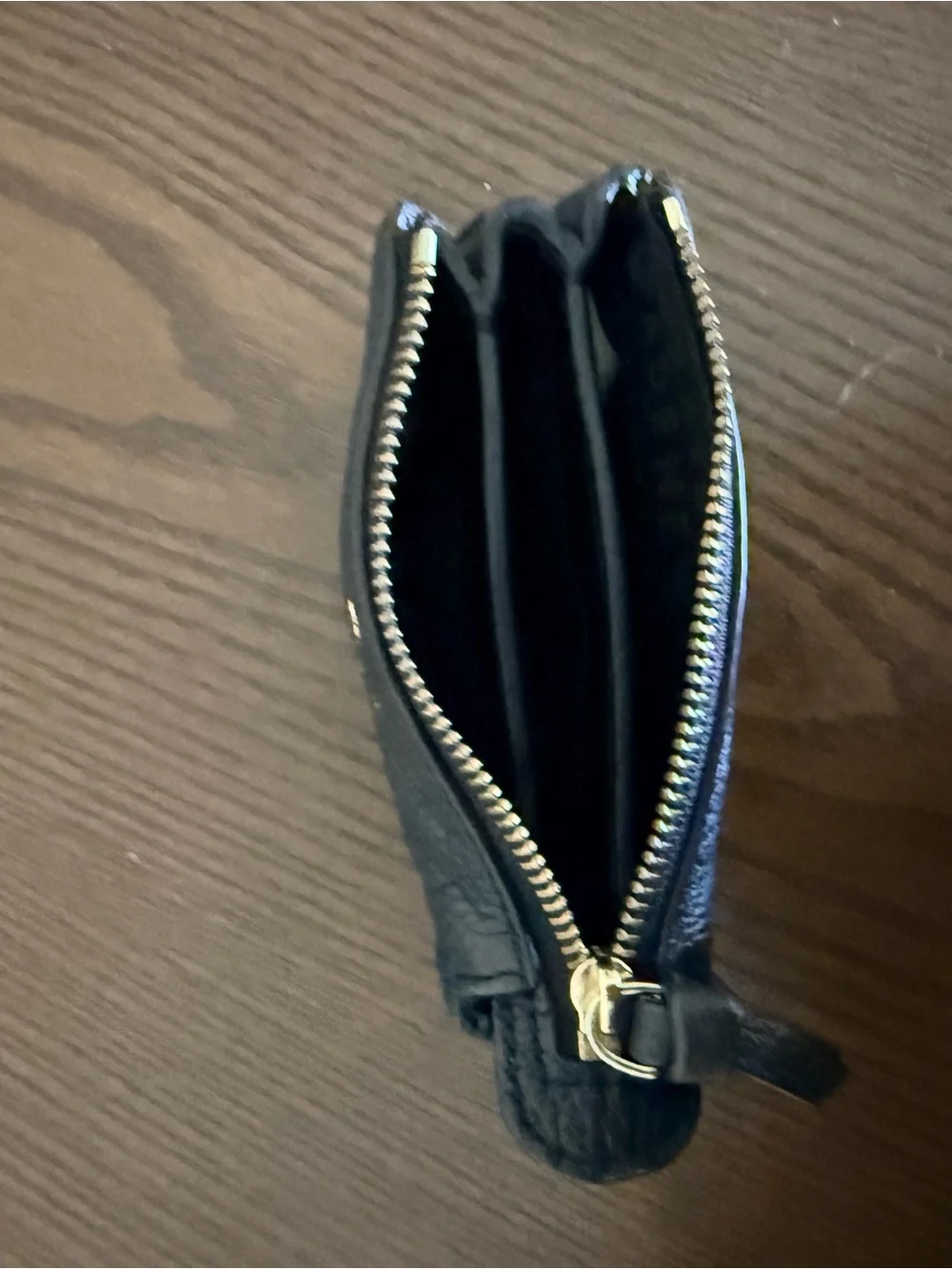 kate spade Black Pebbled Leather Coin Pouch